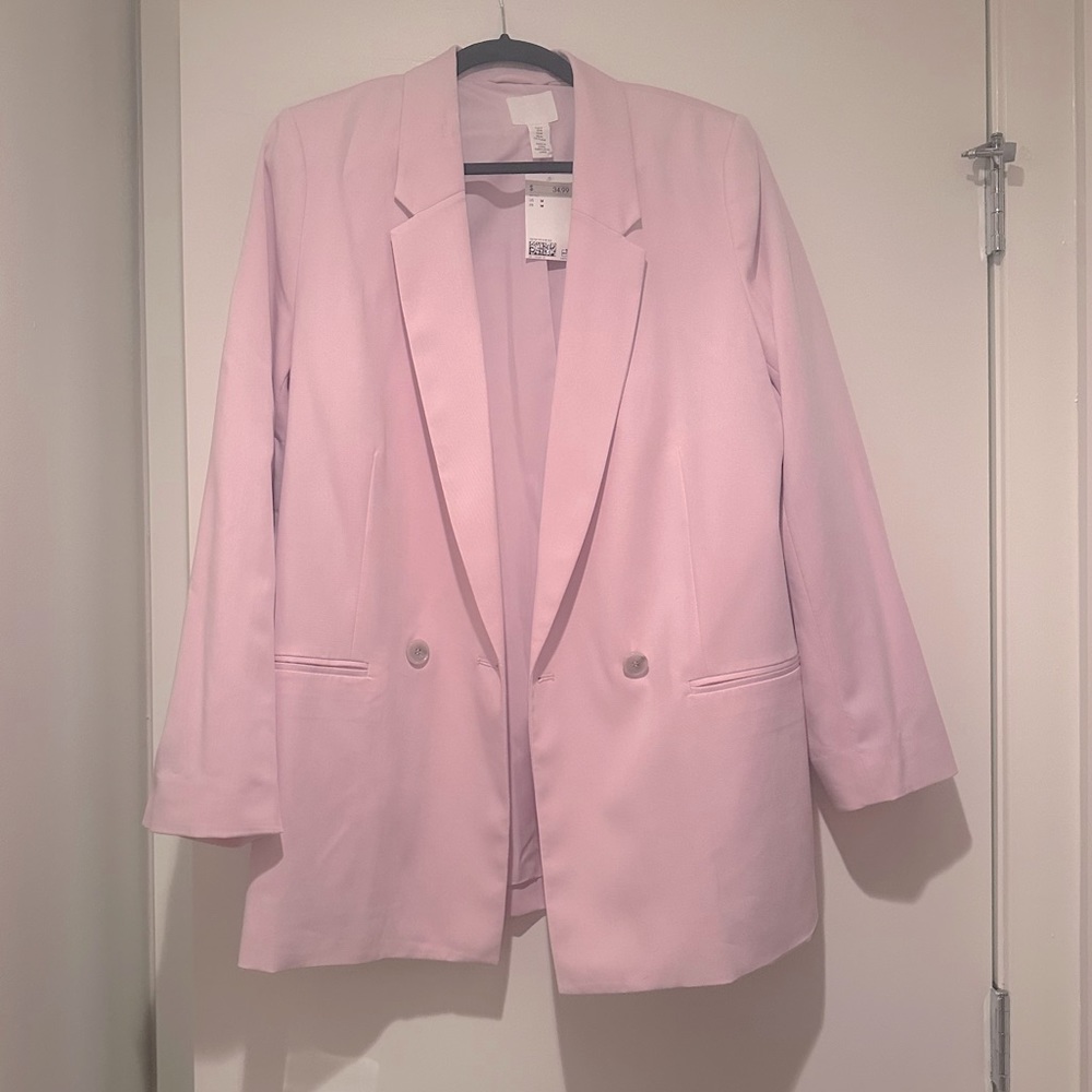 H&M Blazer Size M Pink Blazer